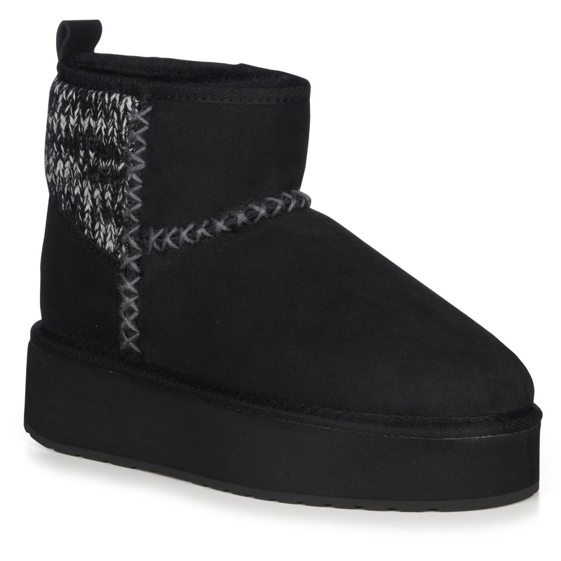 EMU Australia Stinger Knit Flatform Black W13143 Black