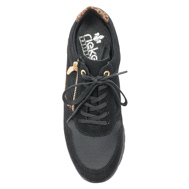Rieker N7809-00 Schwarz/Black/Leo-Nuss Sneaker