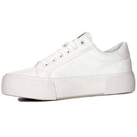 Lee Cooper Trampki damskie na platformie White białe