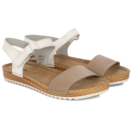  Inblu Women's Sandals White Beige