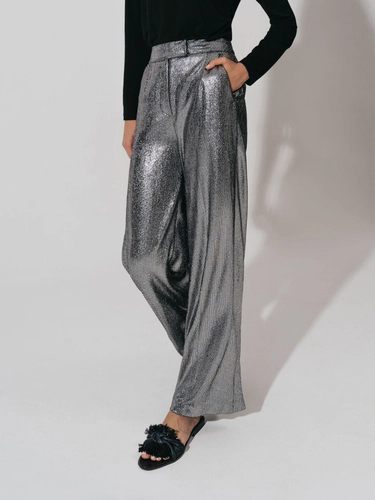 Opra Alia Silver High Waist Pants
