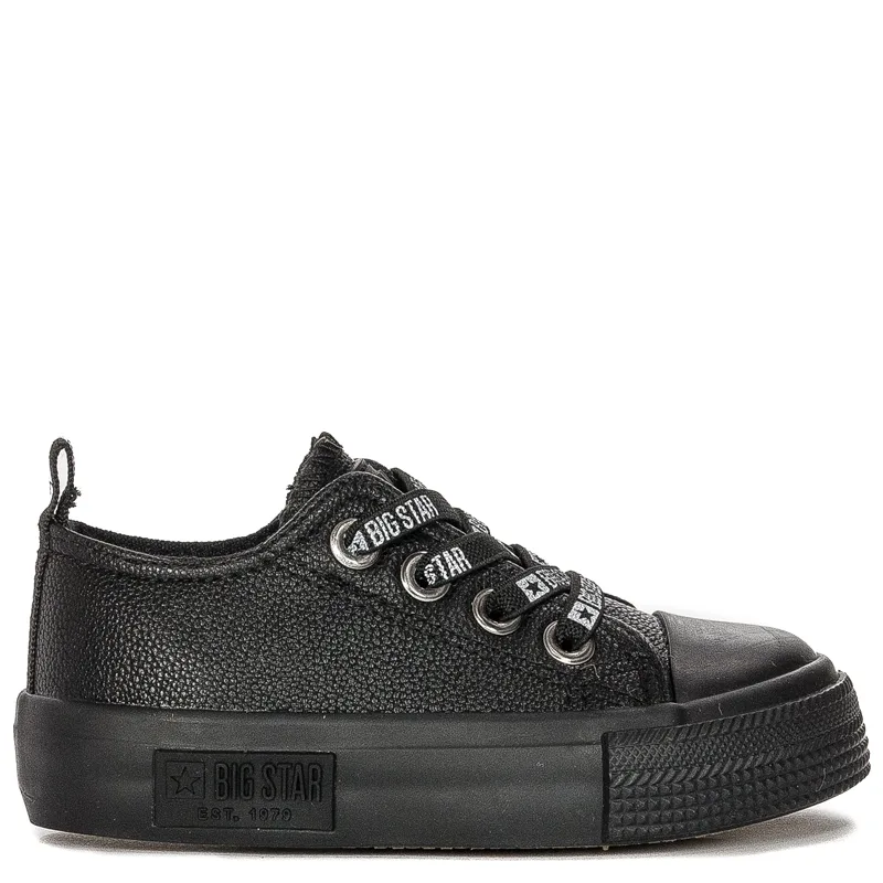 Big Star Trampki dziecięce chłopięce wsuwane Black czarne