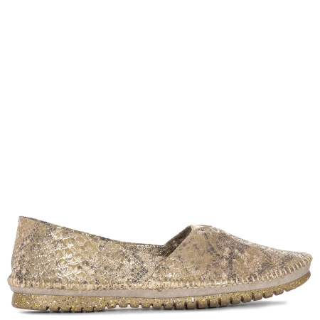Maciejka Women's Leather Half-Shoes Beige Gold