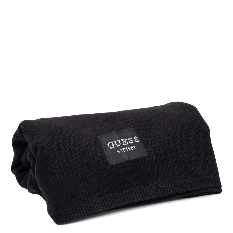 Guess Women's Elegant Scarf With Rhinestones Black AW5632VIS03-BLACK