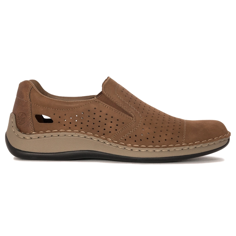 Rieker Men's Brown Slip-on Low Shoes