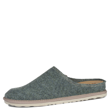 Inblu Filcowe Kapcie Domowe Skórzana Wkładka Zielone CS000043-GREEN
