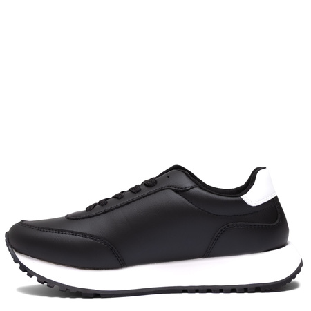 Calvin Klein Jeans Sneakersy Platformowe Damskie Z Kontrastową Podeszwą Czarne V3A9-83110-BLKWH