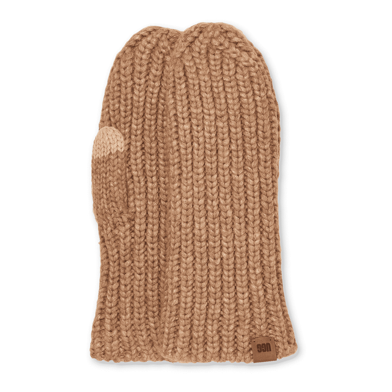 Ugg Rękawiczki Damskie W Chunky Rib Mitten Camel