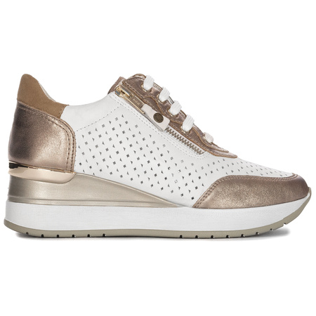 Maciejka Women's Half Shoes Leather Gold White