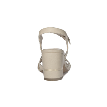 Marco Tozzi Cream Comb Leather Women's Sandals