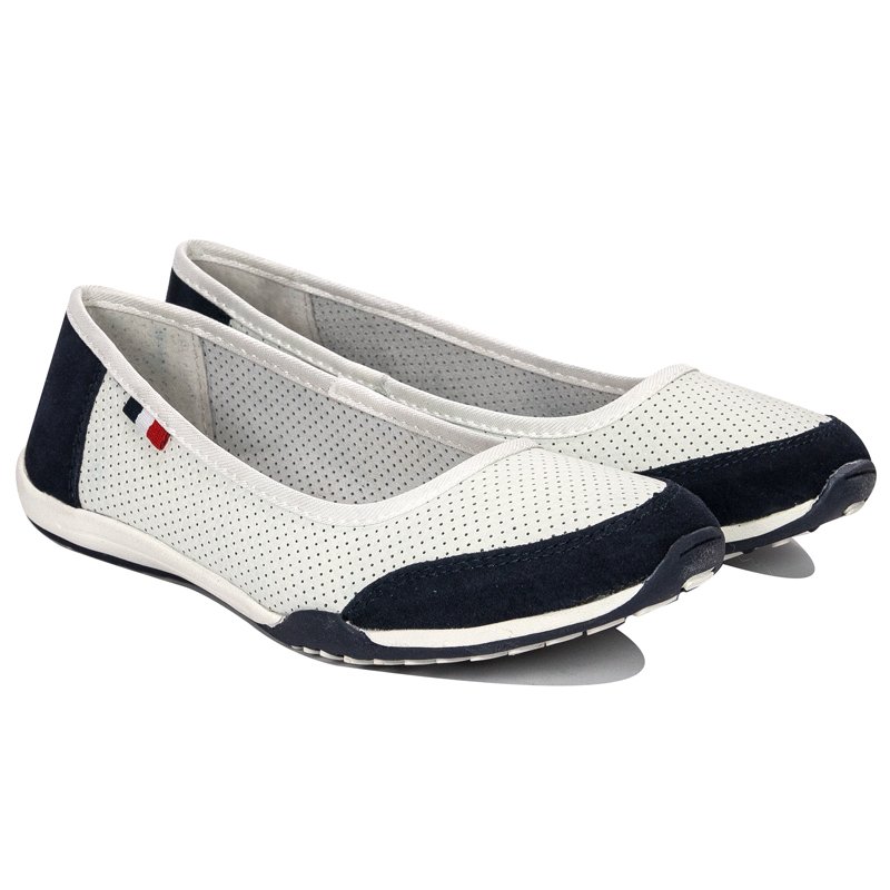 Filippo DP142-24 WH NV White/Navy Ballerina