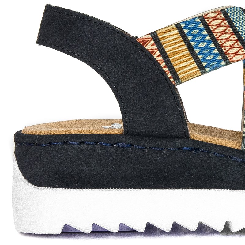 Rieker V44G8-14 Pazifik/Multiprint Navy Sandals