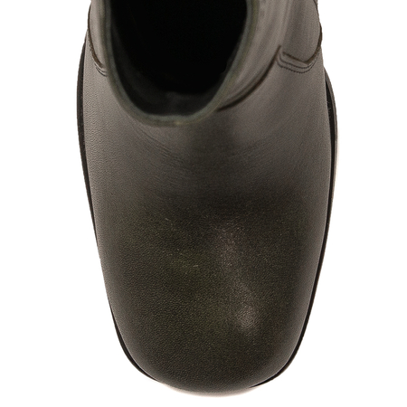 Maciejka Green Leather Women's Boots