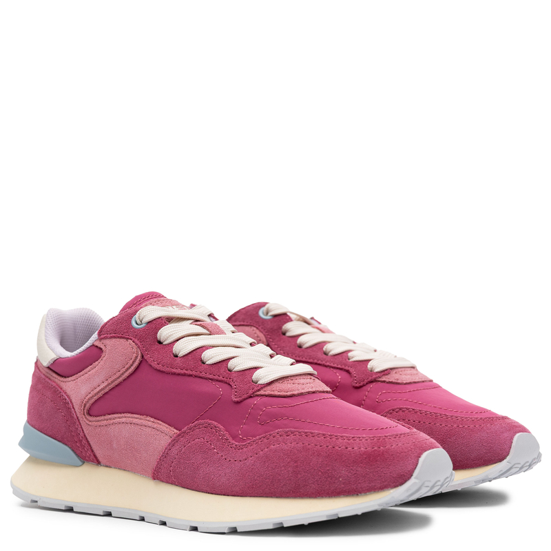 Hoff Suede-Textile Retro Runner Sneakers Low-Profile Pink 12602010