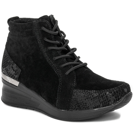 Botki Filippo DBT1504-21 BK skórzane Black Czarne
