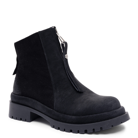 Maciejka Leather Platform Ankle Boots Elegant Black Women's Boots K7732-01/00-7