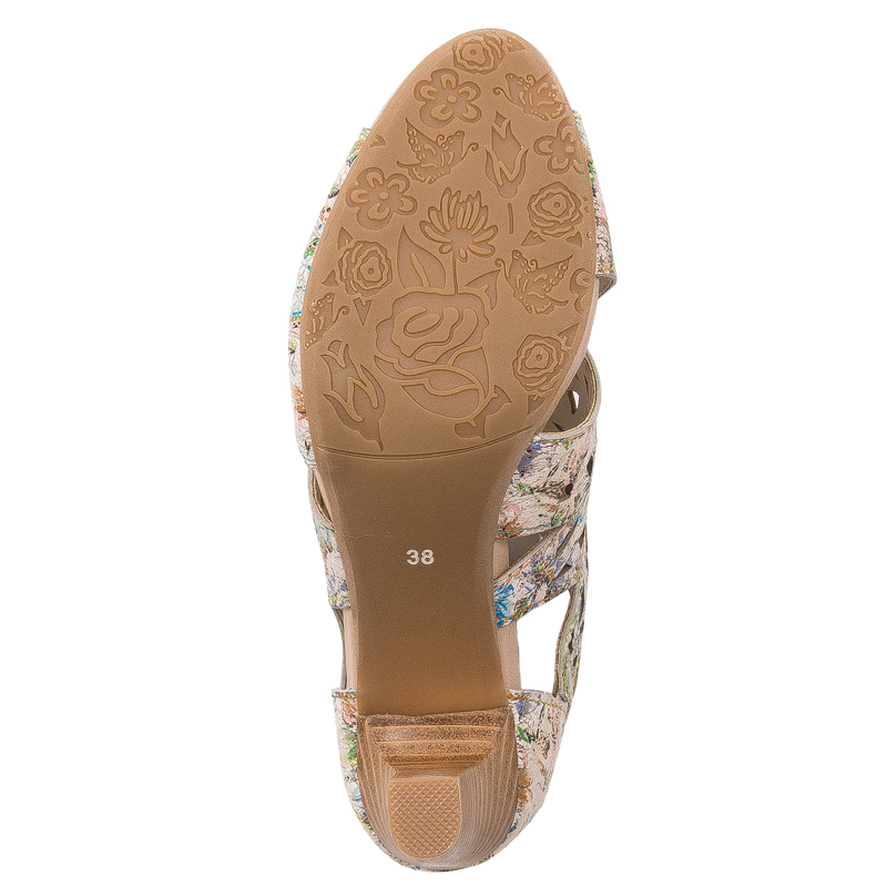 Laura Vita Women's Leather Sandals Albane 048 Bleu