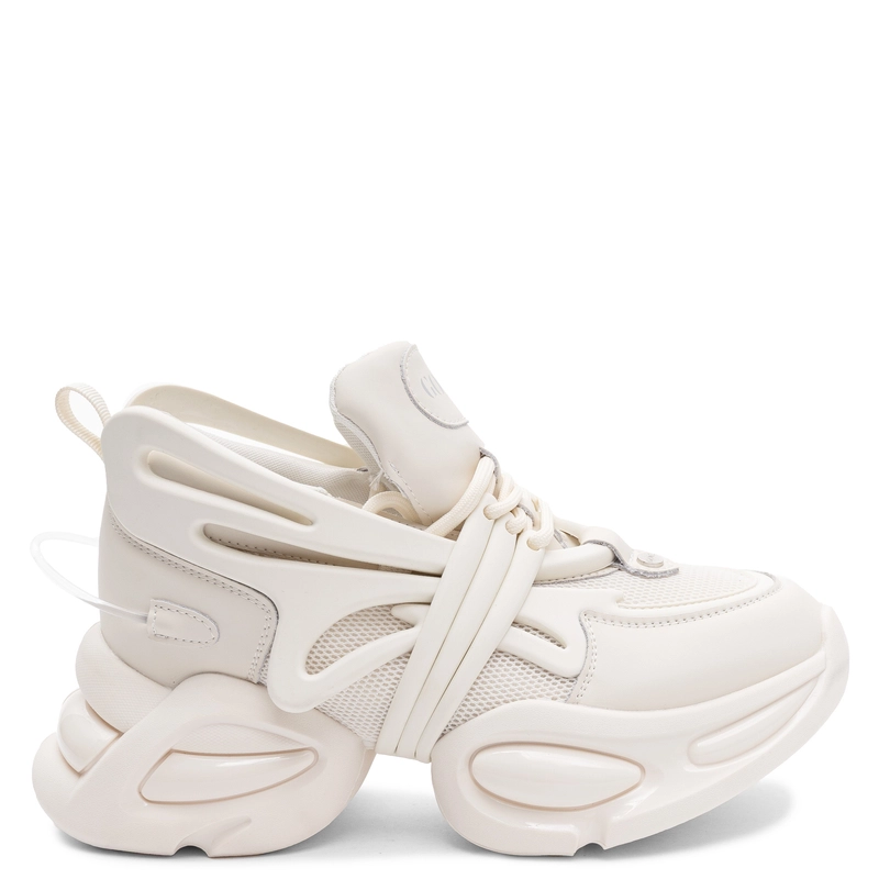 GOE Sneakersy Damskie Skórzane na Platformie Beżowe TT2N4014