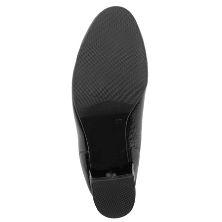 Maciejka Leather Patent Pumps Block Heel Black P7223-01/00-7