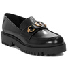 Guess półbuty damskie mokasyny skórzane Black