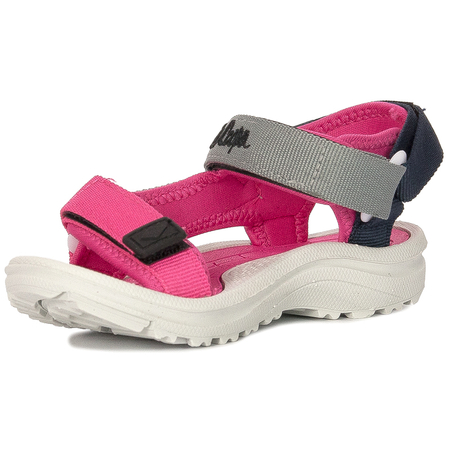 Lee Cooper Children's girls' sandals with Velcro Black Fuxia Fushia