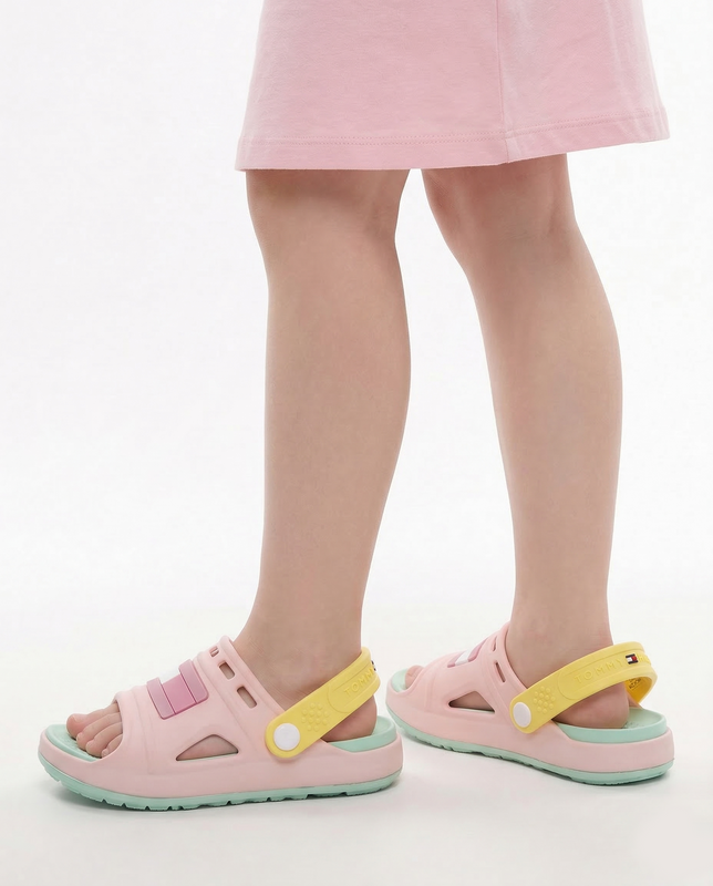 Tommy Hilfiger Sandały Dziecięce Dziewczęce Różowe T3AF-34319-PINK