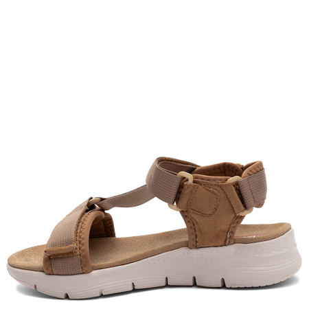 Artiker Women's Sporty Fabric Platform Sandals Brown 58C1231