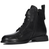 Maciejka Leather Lace-Up Ankle Boots With Side Zip Black N3115-01/00-8