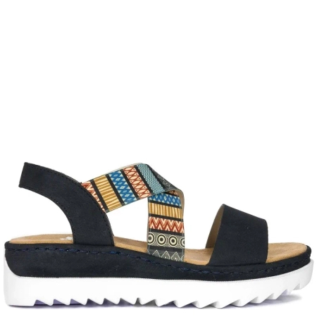 Rieker V44G8-14 Pazifik/Multiprint Navy Sandals