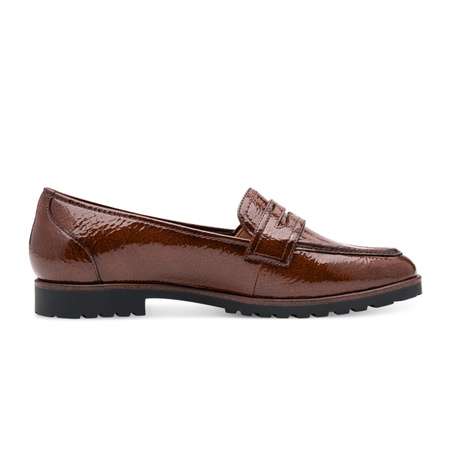 Tamaris Cognac Patent Pumps