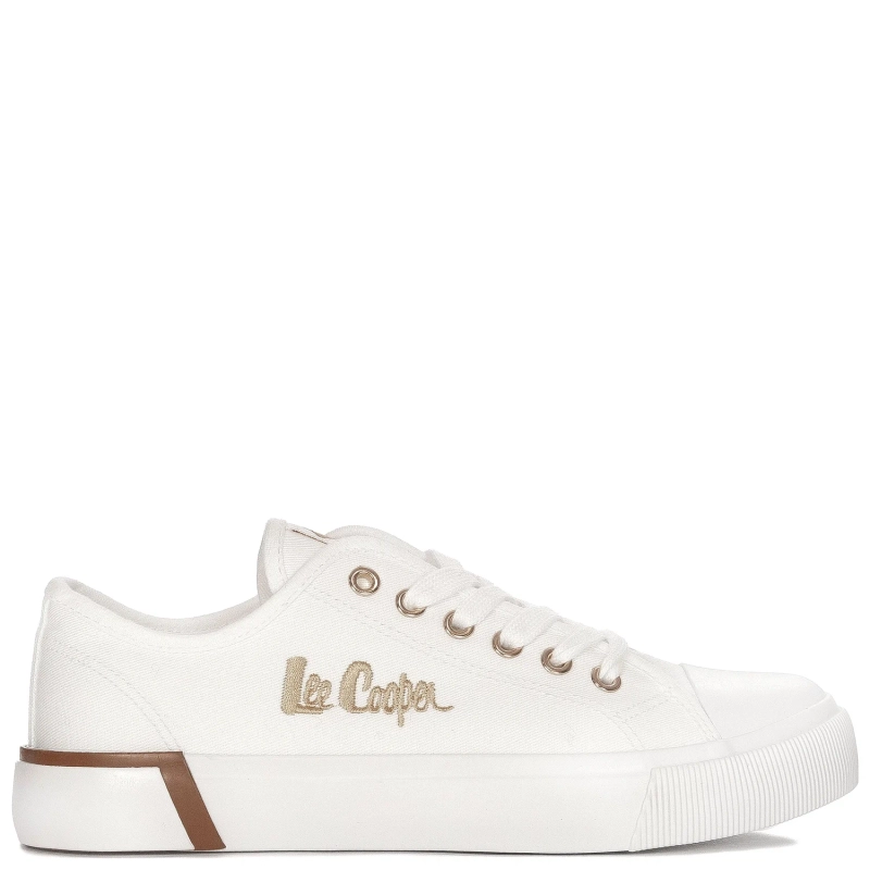 Lee Cooper Trampki Damskie Na Platformie Białe
