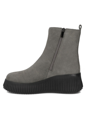 Filippo Women's Leather Insulated Boots Grey