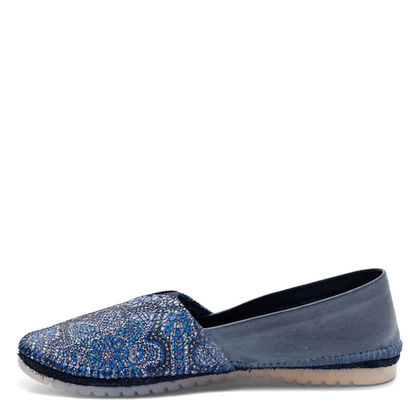 Maciejka Leather Slip-On Shoes Mosaic Pattern Navy Blue 01930-111/00-0