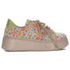 Maciejka Women's Leather Sneakers Beige Multicolor