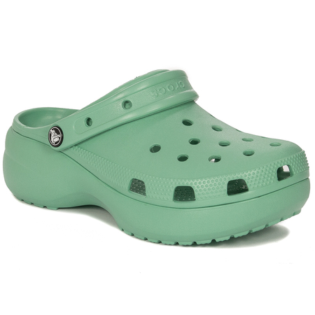 Crocs Klapki damskie Classic Platform Clog Jade Stone zielone