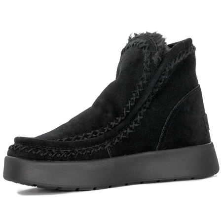 CAFENOIR Women's leather ankle boots Nero black