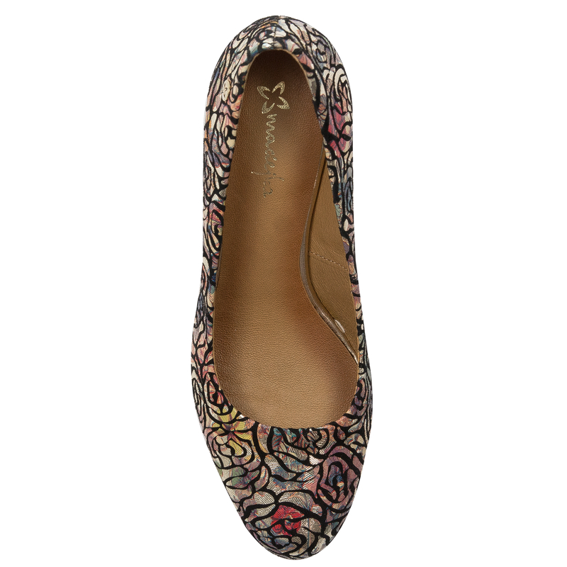 Maciejka 03356-46/00-1 Black + Flowers Pumps