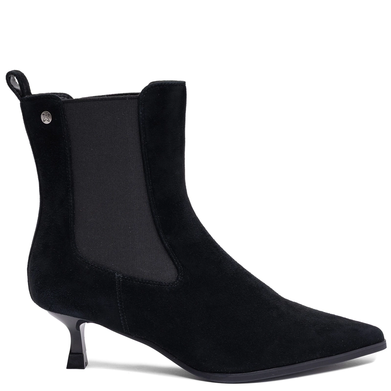 Maciejka Black Suede Ankle Boots Chelsea Boots With Low Heel K7756-01/00-7