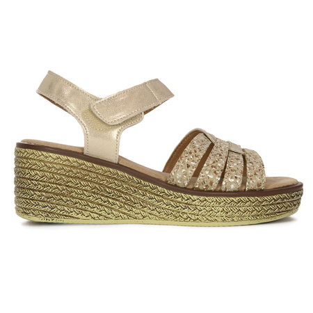 T.Sokolski Women's Leather Sandals Gold