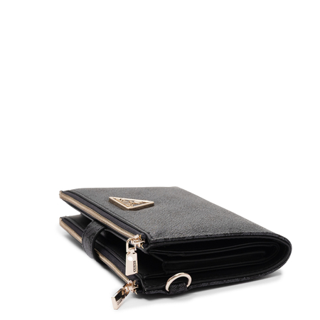 Guess Portfel Damski Elegancki Klasyczny Czarny SG7459157-COAL LOGO