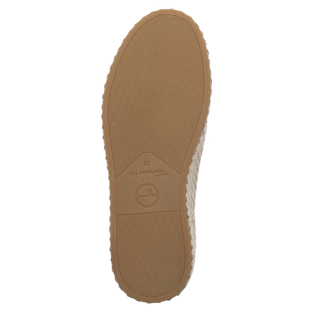 Tamaris Sneakersy damskie na platformie White Gold biało-złote