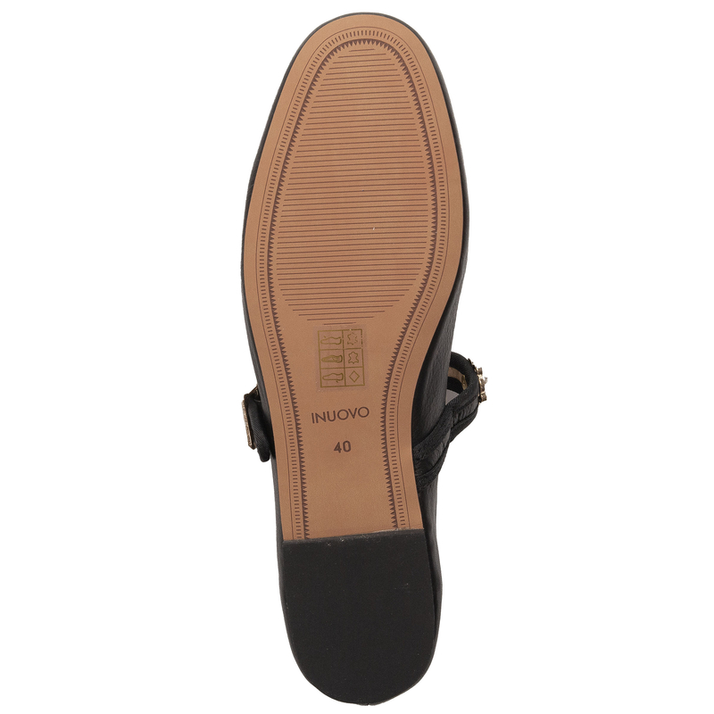 Inuovo Półbuty Damskie Skórzane Czarne A94059-BLACK