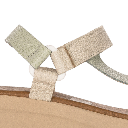 Maciejka Green Leather Sandals