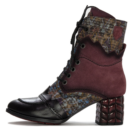 Maciejka 06140-23/00-7 Lace-up Women's burgundy Leather Boots