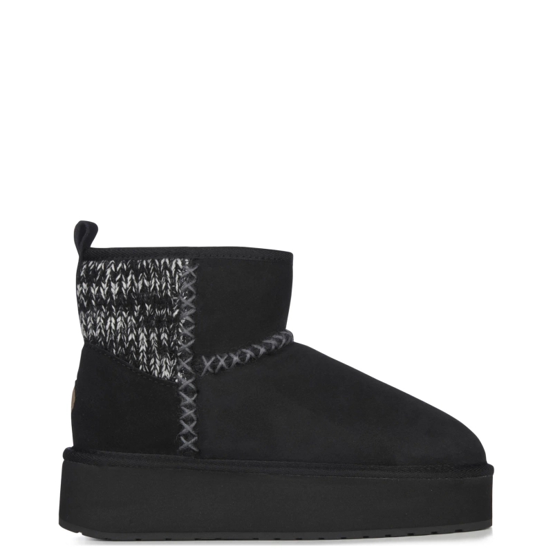 EMU Australia Stinger Knit Flatform Black W13143 Black