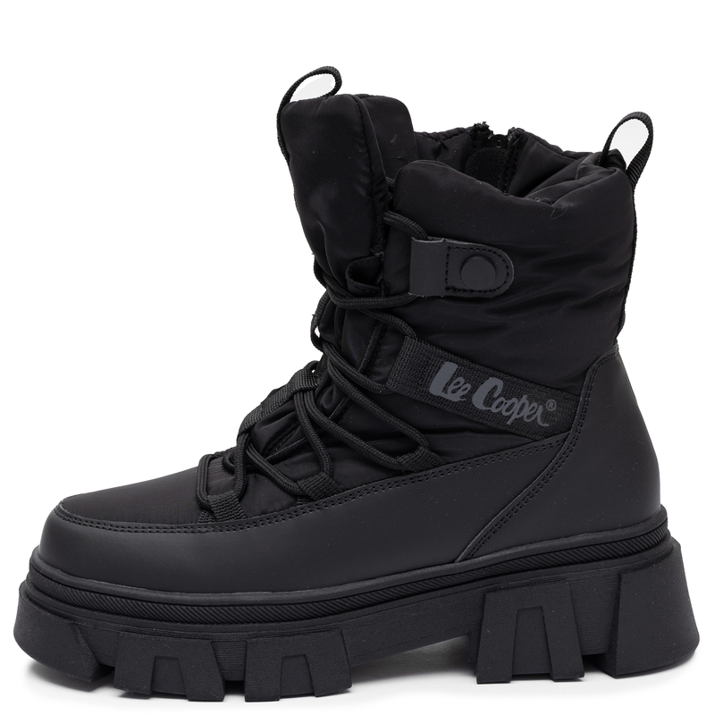 Lee Cooper Zimowe Ocieplane Botki Na Platformie Czarne LCJ-26-01-4628LA