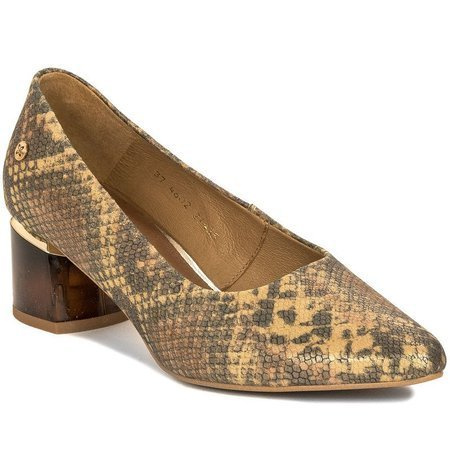 Maciejka 04602-43/00-1 Gold Reptile Pumps
