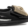 Women's shoes Sergio Leone lacquered with a bow Black PAT PU