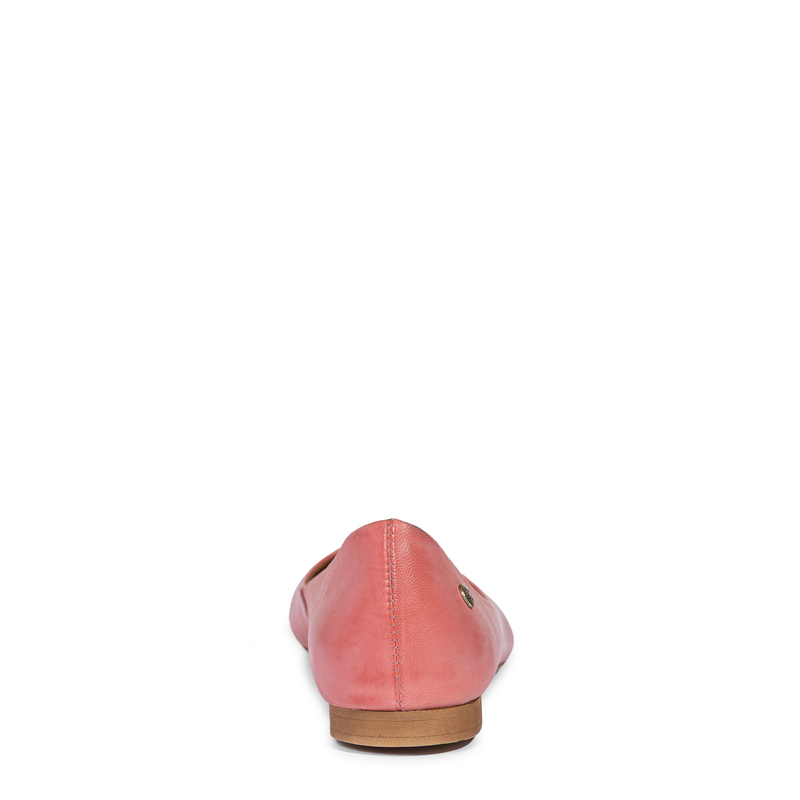 Maciejka Women's Leather Ballet Flats Almond Toe Coral 4100W-04/00-8