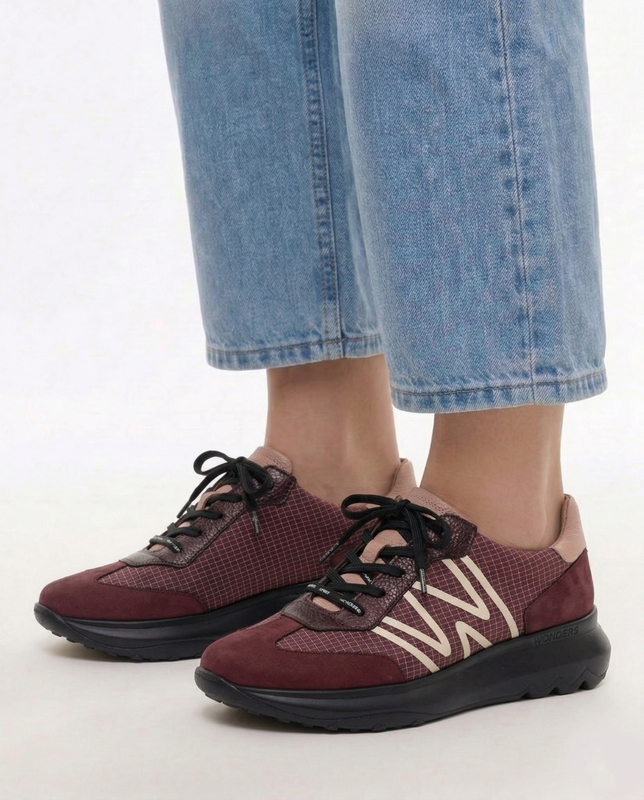 Wonders Women's Platform Half Shoes Nubuk Vino